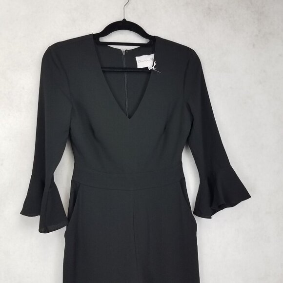 NEW Charles Henry Size SP Petite Black Pant Jumpsuit NWOT w flaw - Picture 2 of 10